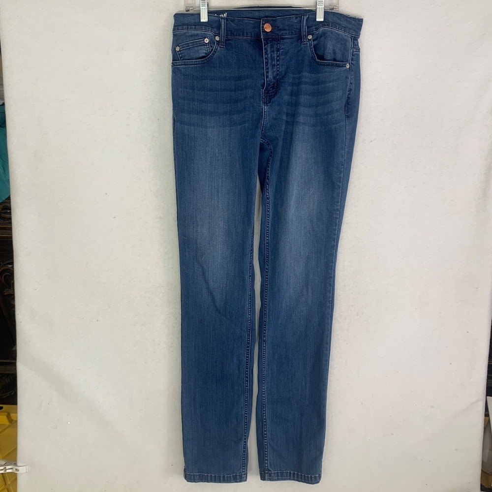 Mugsy Jeans Lake Shores Mens 35x36 Blue Stretch Slim Straight Denim